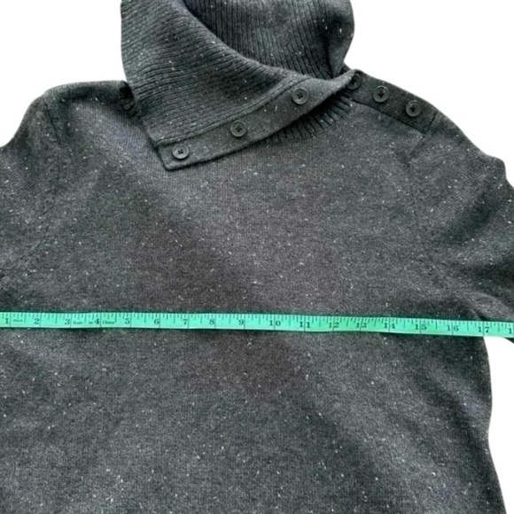 Talbots Cowel Neck Sweater Midi Dress Button Detail New Petite Casual Office - Picture 11 of 13